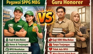 Perbandingan Gaji Pegawai SPPG MBG dengan Guru Honorer, Selisih Capai Rp4 Juta per Bulan