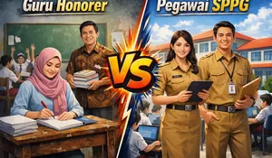 Perbandingan Jumlah Guru Honorer dengan Pegawai SPPG MBG Berstatus PPPK Lengkap dengan Gajinya