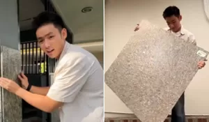 Content Creator Jerhemy Owen Spill Papan untuk Tembok dan Atap Bangunannya yang Terbuat dari Daur Ulang Plastik