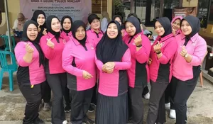 Polsek Maesan Gandeng Puskesmas dan Bhayangkari dalam kegiatan Baksos dengan tema Peduli kesehatan masyarakat.