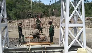 *Perbaikan Jembatan Gantung Perintis Sei Kanan Tuntas, Mobilitas Warga Kembali Normal*