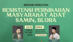 Forum Ahadan Minggu Ini Bahas Resistensi Tradisi Pernikahan Masyarakat Samin