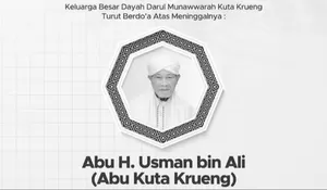 Innalillahi, Ulama Kharismatik Aceh, Abu H Usman Bin Ali atau Abu Kuta Krueng Meninggal Dunia 