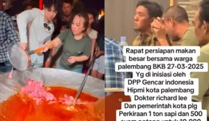 Konten Willie Salim Tuai Kontroversi, Warga Palembang Gelar Makan Bersama 1 Ton Rendang