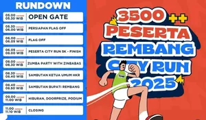 Rembang City Run 2025 Siap Digelar Minggu Pagi, Ini Jadwal Lengkap dan Rutenya
