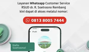 Penting! RSUD dr. R. Soetrasno Rembang Ganti Nomor WhatsApp, Simpan Kontak Barunya Sekarang