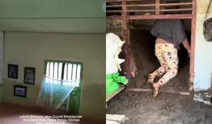 Warga Tengok Kondisi Rumah Usai Diterjang Banjir Sumatera, Lumpur Mulai Mengeras Penuhi Ruangan