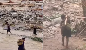 Viral! Anak-Anak Petani Durian Tapanuli Tengah Terpaksa Seberangi Sungai dan Puing Pascabanjir Demi Panen