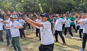 Ribuan Warga Meriahkan Senam di Taman Kartini, Bupati Rembang Pamer Strategi Bangkitkan Pantai Legendaris