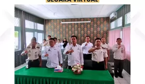 Awali Tahun dengan Semangat Baru, Lapas Muara Teweh Ikuti Apel Pegawai Awal Tahun Bersama Kemenimipas Secara Virtual