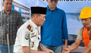 Wujud Sinergi, Kalapas Kotapinang Hadiri Peletakan Batu Pertama Pembangunan Rumah Sakit Nuraini