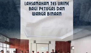 Rutan Kelas IIB Rantau Laksanakan Tes Urine bagi Petugas dan Warga Binaan