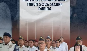 Rutan Kelas IIB Rantau Ikuti Apel Bersama Awal Tahun 2026 Secara Daring