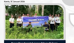 Secara Serentak, Lapas Tahuna Laksanakan Kegiatan Panen Raya