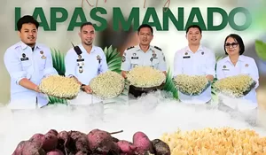 Panen Raya Serentak, Lapas Manado Dukung Program Ketahanan Pangan Nasional