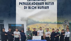 Rutan Kelas IIB Rantau Laksanakan Penggeledahan Rutin di Blok Hunian