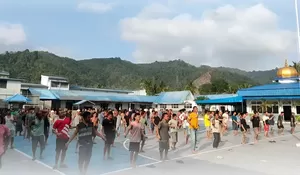 Lapas Padangsidimpuan Gelar Senam Pagi Bersama Warga Binaan dan Petugas