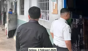 Staf dan Petugas Pengamanan Lapas Padangsidimpuan Kompak Laksanakan Kontrol Blok Hunian