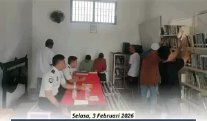 Warga Binaan Lapas Padangsidimpuan Ikuti Kegiatan Membaca di Perpustakaan