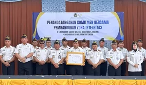 Perkuat Komitmen Integritas, Kalapas Muara Teweh Ikuti Penandatanganan Komitmen Bersama Pembangunan Zona Integritas