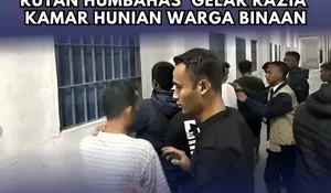 Komitmen Zero Halinar, Rutan Humbahas Gelar Razia Kamar Hunian Warga Binaan