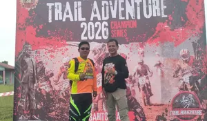 Tunjukkan Soliditas dan Sportivitas, Kalapas dan Kasi Kamtib Lapas Muara Teweh Ikuti Bhayangkara Trail Adventure 2026 Champion Series