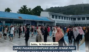 Lapas Padangsidimpuan Gelar Senam Pagi Bersama Warga Binaan dan Petugas