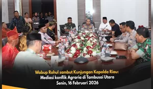 Wabup Rokan Hulu Bersama Kapolda Riau Dan Brigjen TNI Agustatius Sitepu Mediasi konflik Agraria Kebun Rantau Kasai, Himbau Mari Jaga Kamtibmas 