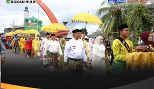 Sambut Ramadhan 1447 Hijriah, Pemkab Rokan Hulu Dan LAMR Melaksanakan Tradisi Adat Potang Bolimau