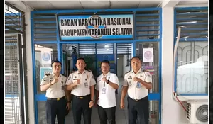 Silaturahmi dan Koordinasi, Kalapas Gunungtua Kunjungi BNN Tapanuli Selatan