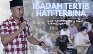 Sholat Tarawih WBP Lapas Manado, Dihadiri Kabid Pelayanan dan Pembinaan Kanwil Ditjenpas Sulawesi Utara