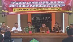 Dandim Sidoarjo Dan Wakil ketua DPRD Ikut Hadir Musdes KDMP Desa kalimati kecamatan  Tarik