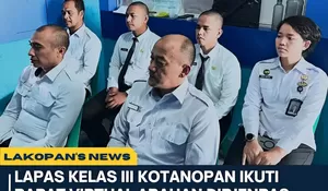 Bahas Pembinaan Narapidana dan Anak Binaan, Lapas Kelas III Kotanopan Ikuti Rapat Virtual Arahan Dirjenpas
