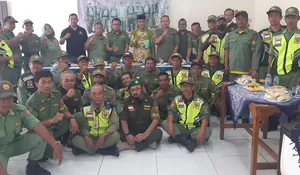 Puluhan Satlinmas Depok Kumpul di Pangkalanjati, Galang Sinergitas dan Bahas Tugas Wilayah