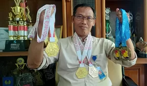 Kiat Pratik Murwatno Atlet Depok Juara di Kuala Lumpur International Masters Atlhetic : Setelah Salat Lompatan Lebih Jauh, Ingin Juara di Thailand