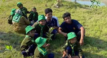 Kemah Hizbul Wathan di Pantai Pasir Putih Rembang