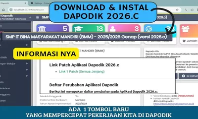 Cara Cepat Instal Dapodik 2026.C Tanpa Uninstal Versi 2026.B, Cukup Patch!