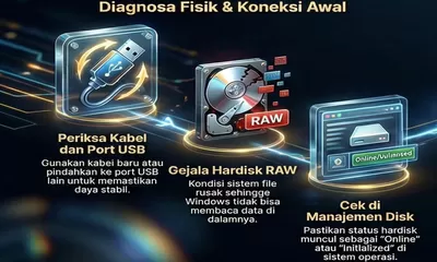 6 Cara Mengatasi Hardisk USB Tidak Terbaca dan RAW, Panduan Lengkap 2026