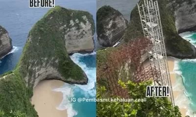 Rangka Lift Kaca di Pantai Kelingking Tuai Sorotan, Publik Pertanyakan Perizinan dan Dampak Lingkungan