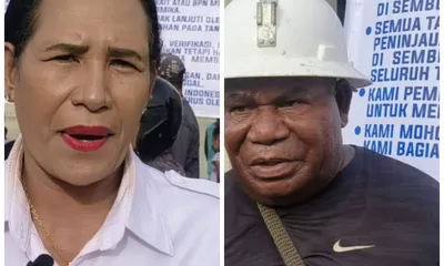 masyarakat palang gedung sekolah, sehingga Proses belajar mengajar berhenti.