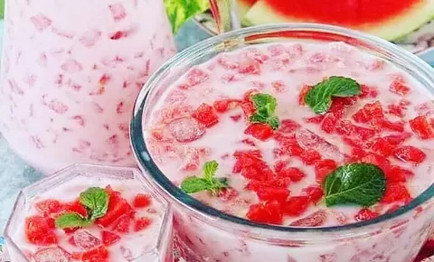 Resep Es Semangka Susu, Paling Segar dan Anti Gagal Melepas Dahaga Buka Puasa dan Ide Jualan