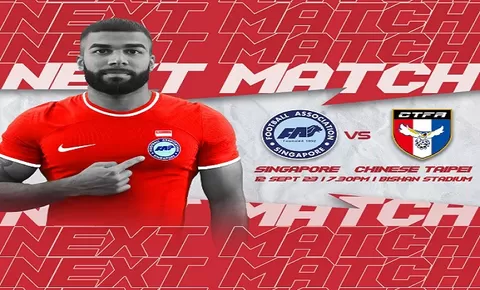 Prediksi Skor Singapura vs Chinese Taipei FIFA Matchday 12 September 2023, Singapura Pernah Menang