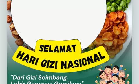 ‎7 Link Twibbon Gizi Nasional 2026, Rayakan Bersama HGN ke-66 dengan Foto Bergambar yang Cocok untuk Unggahan Media Sosial