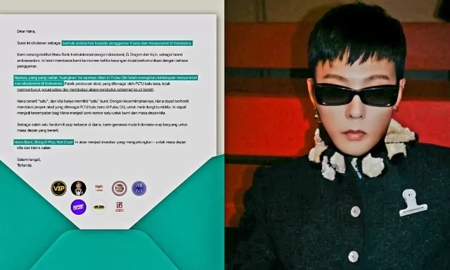 Fans G-Dragon di Indonesia Geruduk Hana Bank: Tuntut Setop Dana Batu Bara Nikel di Pulau Obi