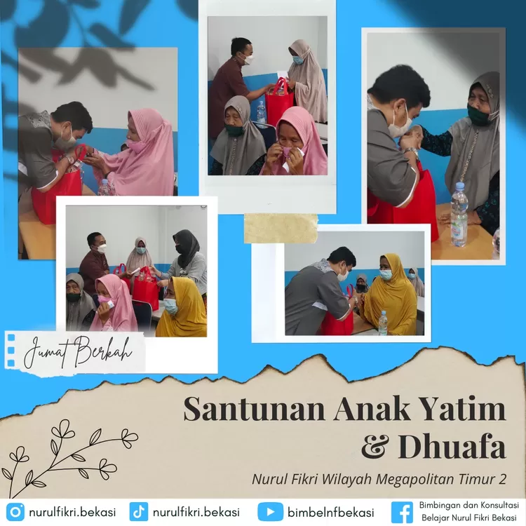 Kegiatan santunan yang dilaksanakan Bimbel Nurul Fikri Wilayah Megapolitan Timur 2