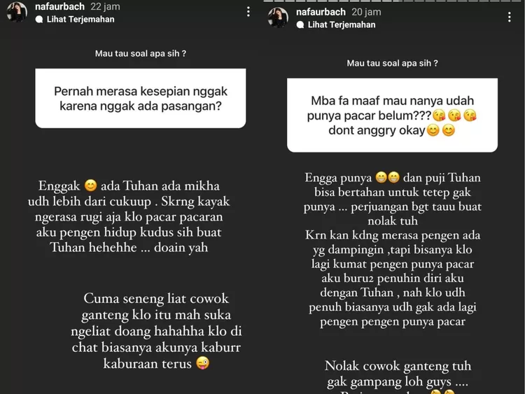 Curhatan Nafa Urbach. Foto :  Instagram/@nafaurbach.