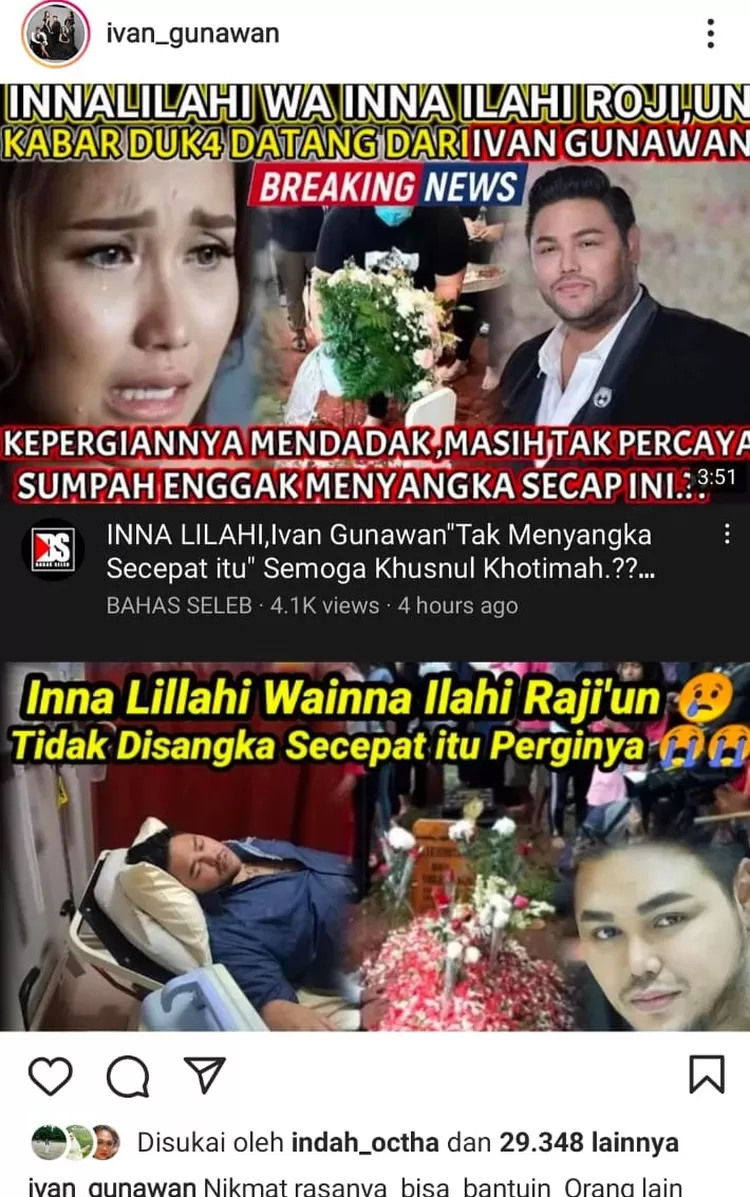 Ivan Gunawan menyindir admin yang membuat judul sensasi buat cari cuan. 