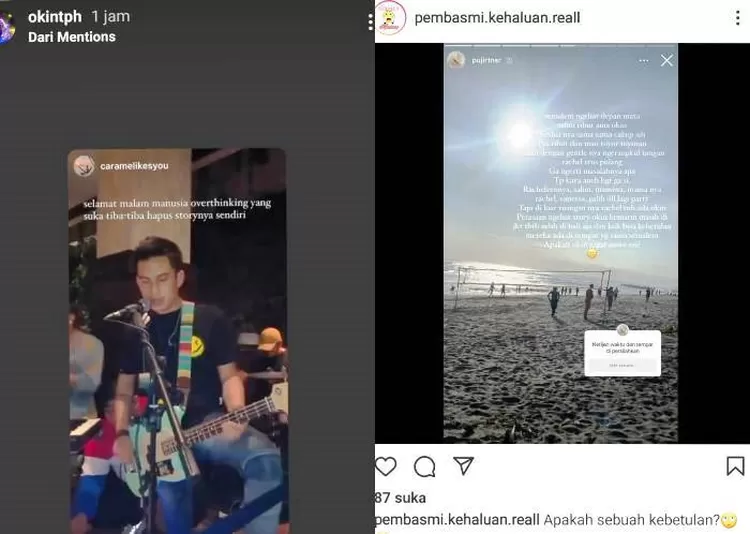 Instagram Story soal Rachel Vennya, Niko Al Hakim dan Salim Nauderer
