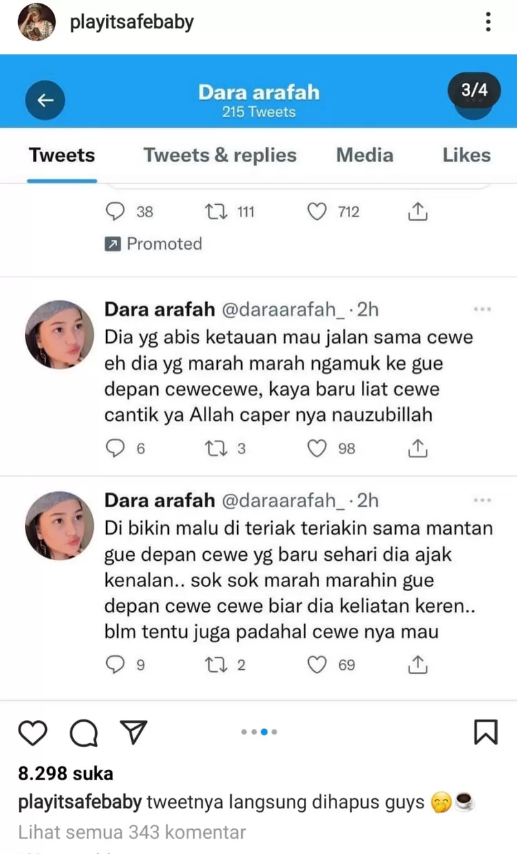 dara Arafah putus