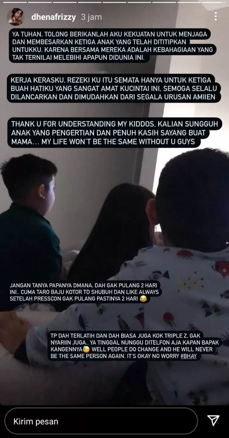 Anak-anak Jonathan Frizzy dan curhatan Dhena Devanka.